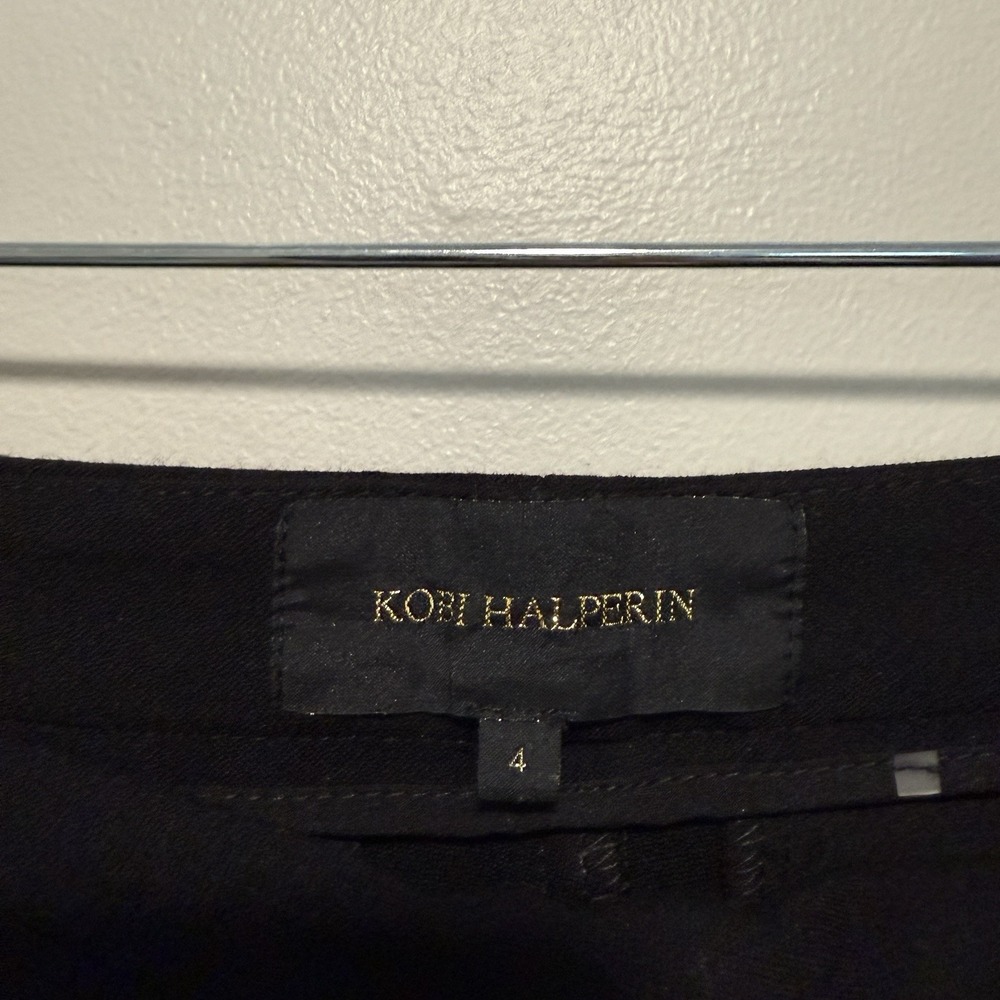 KOBI HALPERIN Riley Bootcut Trouser Pants in Black‎ Size 4 - Picture 5 of 10
